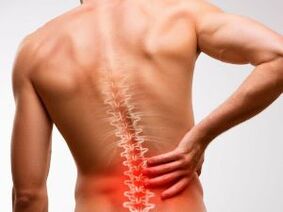 bolest dolní části zad způsobená osteochondrózou